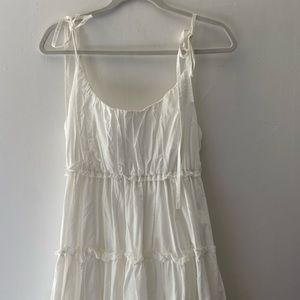 White tiered dress